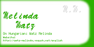 melinda watz business card